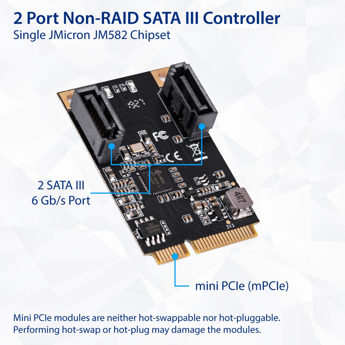 Amazon.com: IO CREST M.2 22x42 PCIe Interface to 2 Port SATA III